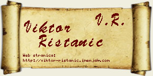 Viktor Ristanić vizit kartica